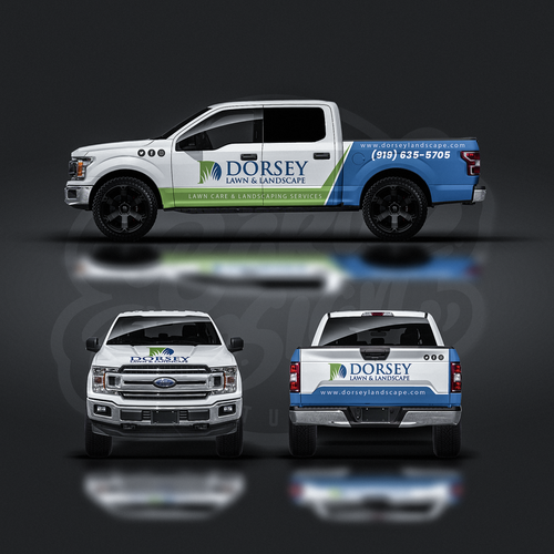Lawn Care Truck Wrap Design - Ford F150 Crew Cab Design by bakuLdesigns™