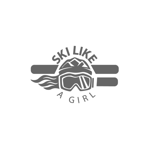 a classic yet fun logo for the fearless, confident, sporty, fun badass female skier full of spirit Design by PUJYE-O