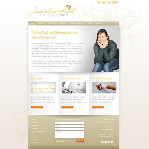 Web page design contest entry by gluecksrocka