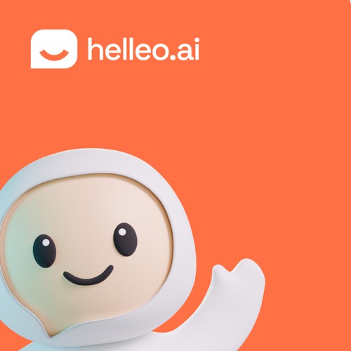 "Logo and Brand Style Guide for helleo.ai Messaging Platform" winning Merchandise
