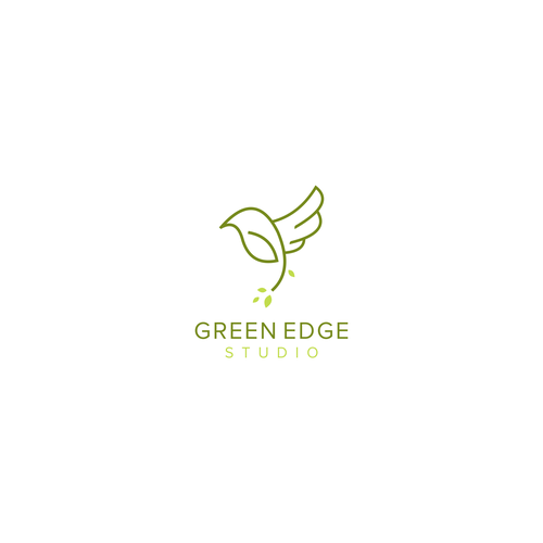 Design a nature-focused logo for Green Edge Studio, a sustainable landscape design start-up. Design by [L]-Design™
