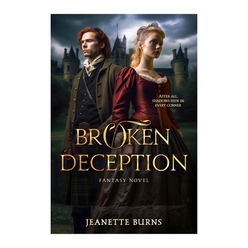 Book cover design for a novel called Broken Deception Design by dienel96