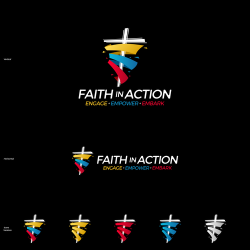 Design an inspiring and creative logo for our new vision: Faith in Action! Design by DC | DesignBr