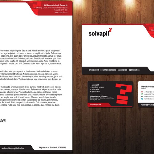 Create the next stationery for solvapli Diseño de KZT design
