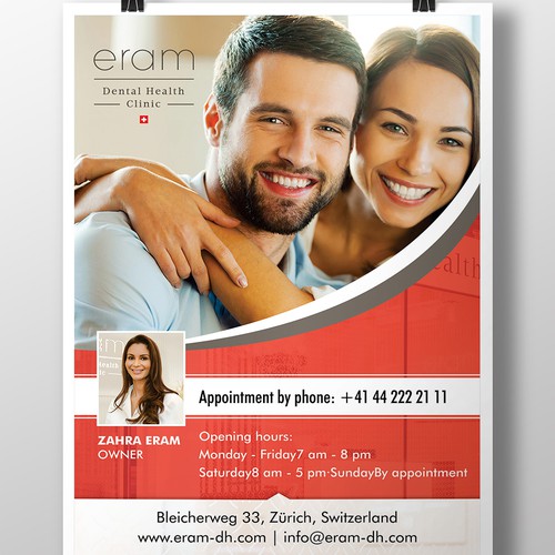 Create a eyecatching poster for a leading dental clinic. Design by FuturisticBug