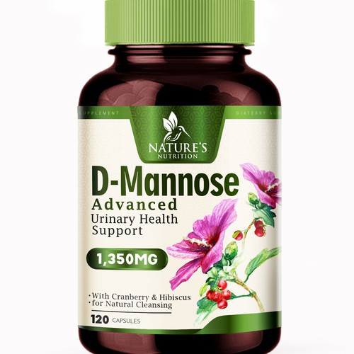 Colorful D-Mannose Design Needed for Nature's Nutrition Design réalisé par agooshe