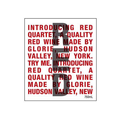 Glorie "Red Quartet" Wine Label Design Design von Biaccident