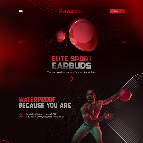 Wireless earbuds website remake Design by vyncadq