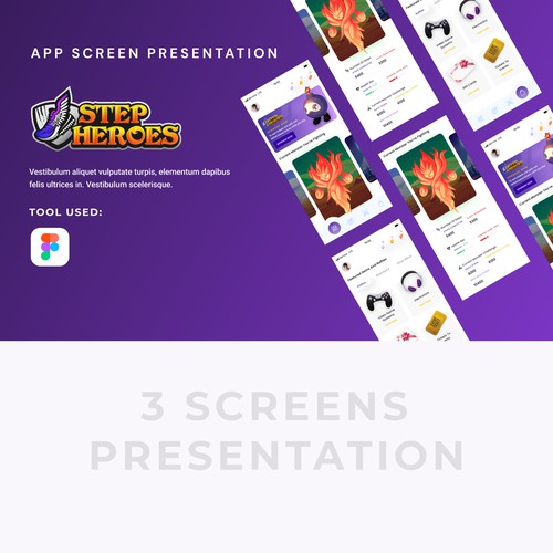 Design the app for StepHeroes, a new and innovate fitness game Design by FuturisticBug