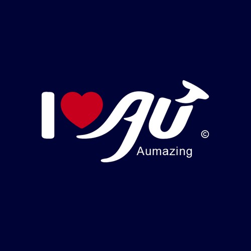 I Love Au Logo to appeal tourists and locals alike Design by Deezign Depot