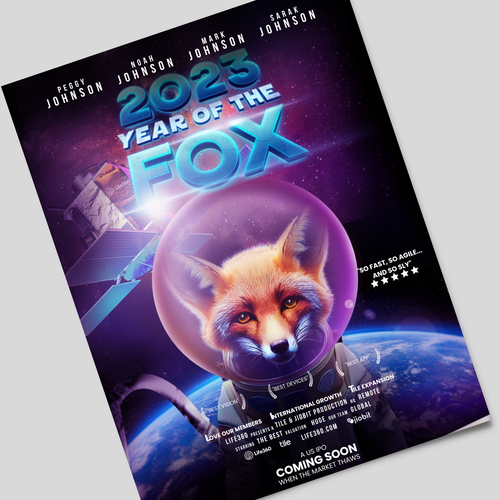 Life360 2023 Year of the Fox Poster Design by Ashley Cannuli