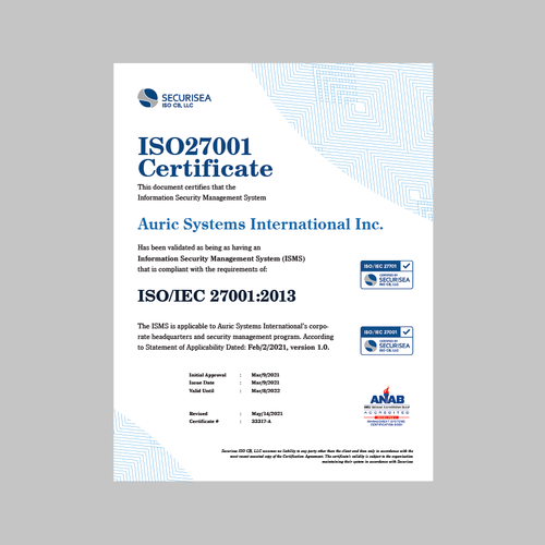 ISO Certificate Design Design by enan+grphx