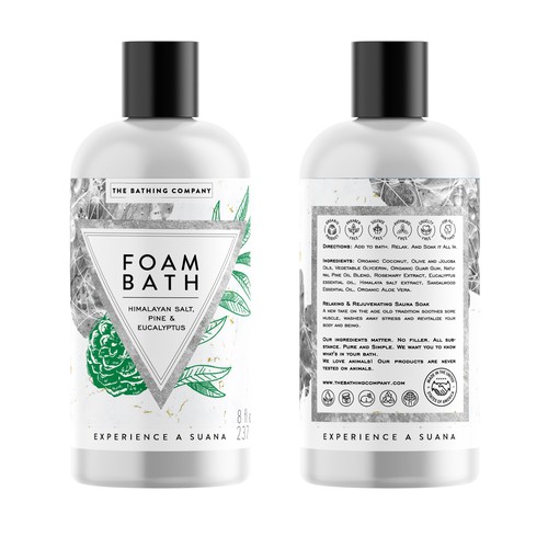 Foam Bath Bottle Labels Design by bcra