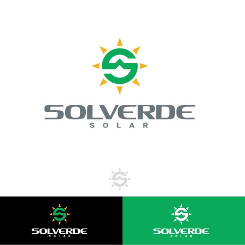 Clean logo for solar company Design by Afterglow Studio