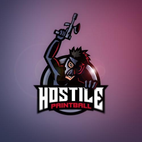 Design a fun paintball team logo for Hostile. | Logo design contest