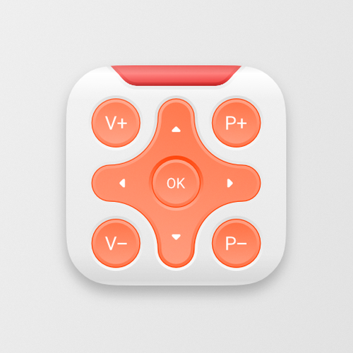 Remote control icon for iOS app Design by lks--