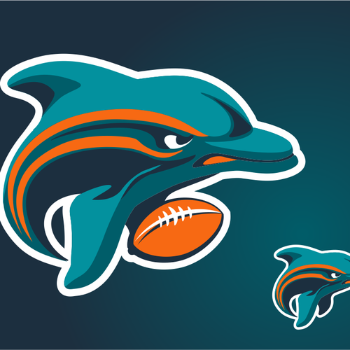 99designs community contest: Help the Miami Dolphins NFL team re-design its logo! Design réalisé par TimZilla