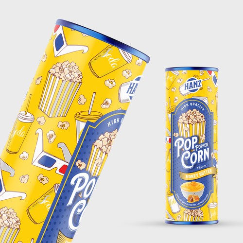 Premium Quality Popped Pop Corn Packaging Design by Davi Giolo ★