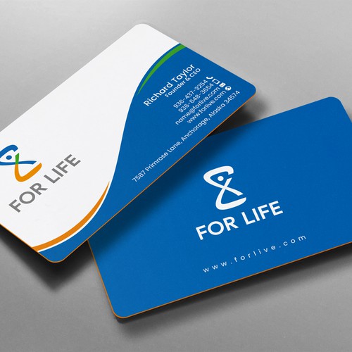 Diseño de Design a suitable business card for 'For Life' de chandrayaan.creative