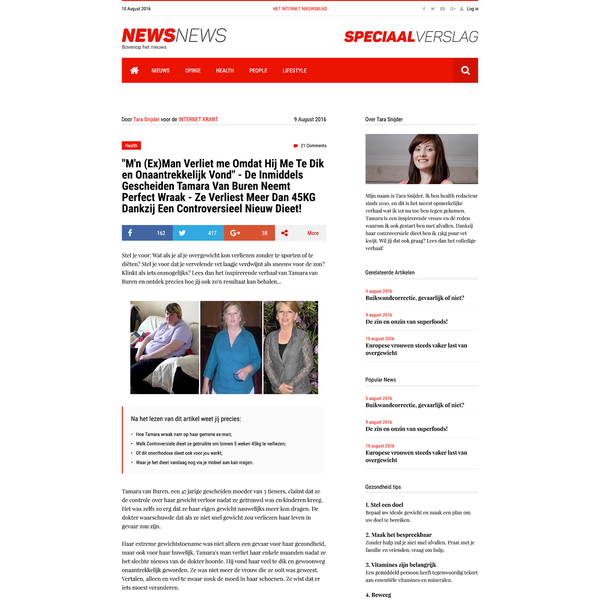 Landingpage news site