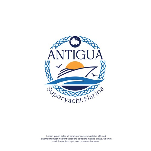 Logo for Antigua Superyacht Marina Design by Frutos Design