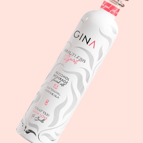 GINA - Low alcohol & calories gin Design by taras m