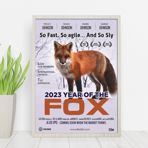 Life360 2023 Year of the Fox Poster Design by Sketch Media™