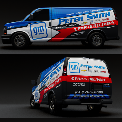 Parts Delivery Van Wrap for a GM Dealership Design by TANSA ART
