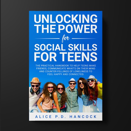 Minimalist Book cover for Teens ages 13-18 suffering from social anxiety and need to learn social skills Design by KMS Arafat