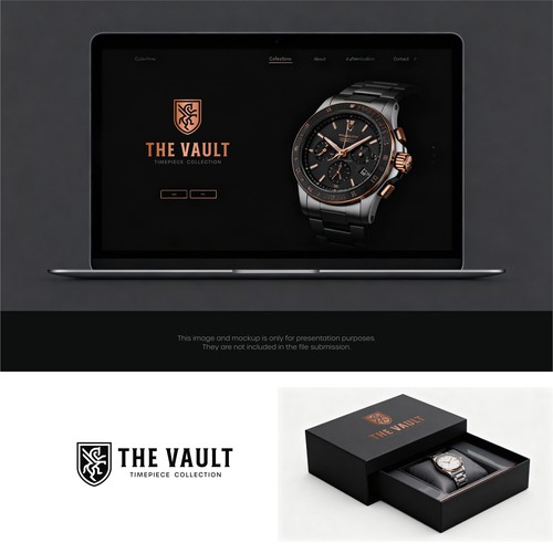 The Vault | Timepiece Collection Logo Contest Design by BOJ Creative