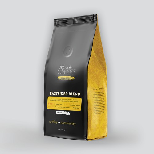 Black Coffee Bags Design by KimLathe