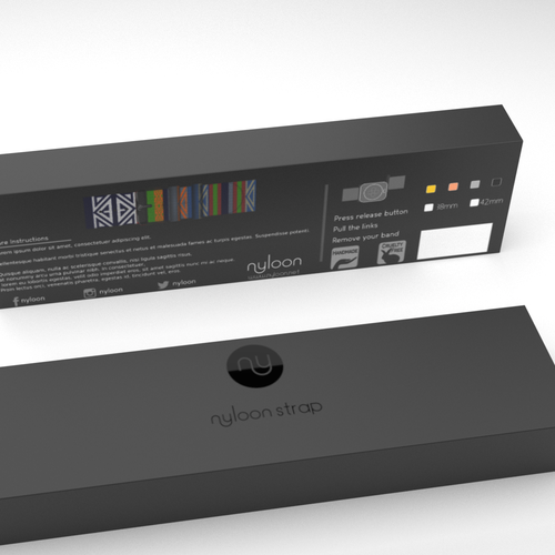 Packaging Design for custom made watch bands Design by babibola