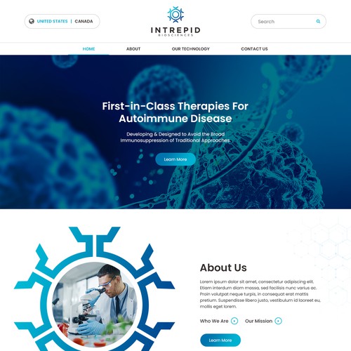 Designs Biotech Website Design Web page design contest