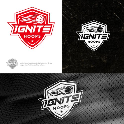 Ignite Hoops - logo design for a youth basketball league | Logo design ...