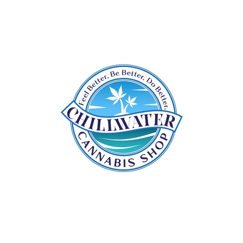 Chillwater Cannabis Shop Logo - Calm the Noise, Find Your Better Design by Artlokus