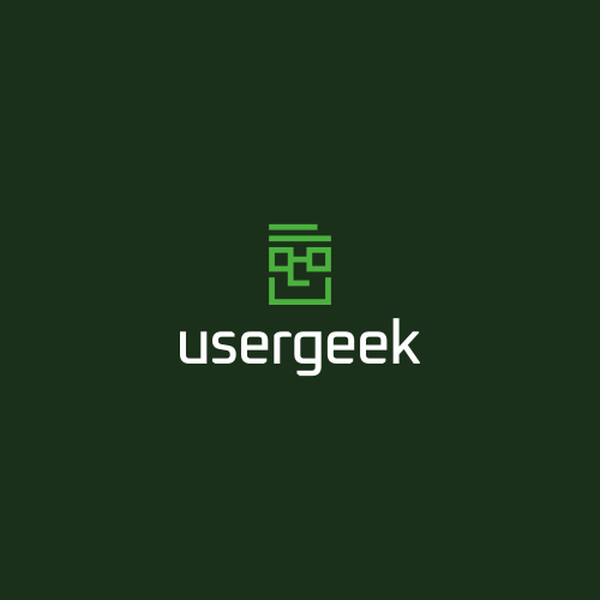 Geeky logo for mobile apps analytics: Usergeek