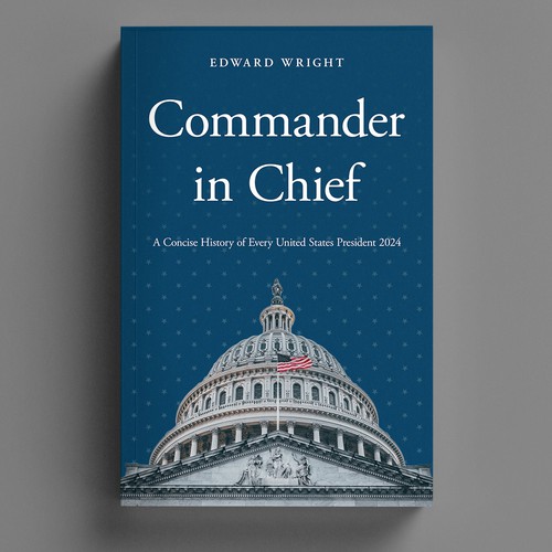 Regal book cover design for a presidential history book. Design by P I X 3 L