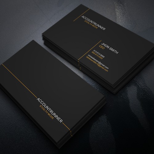 Wedstrijd Accountrunner Stealth Mode Business Cards Visitekaartje 99designs