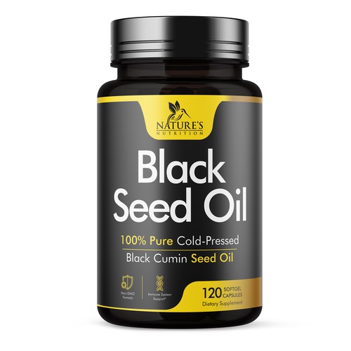 Natural Black Seed Oil Design Needed for Nature's Nutrition Design by UnderTheSea™