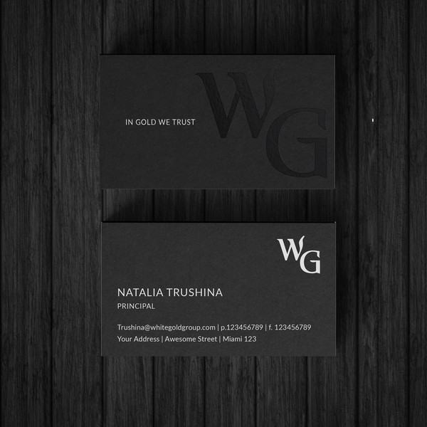 Luxury business card design