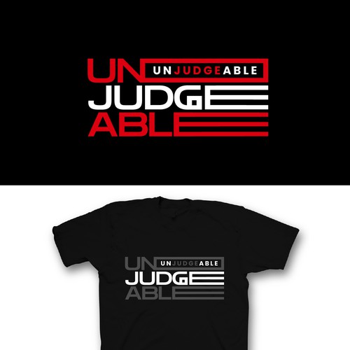 Simple t shirt design for media/ marketing for brand “Unjudgeable” Design by saka.aleksandar