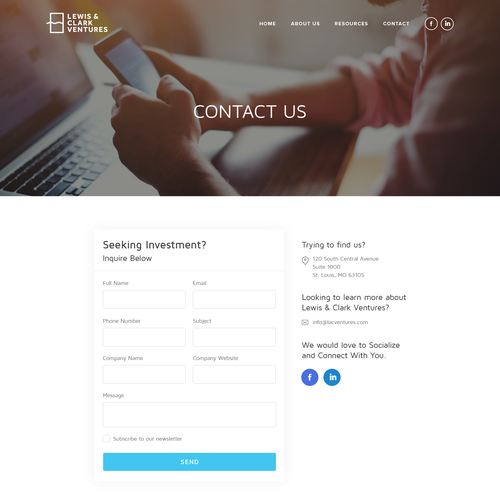 Create a modern Word Press theme design for Lewis & Clark Ventures Design by Obizzy