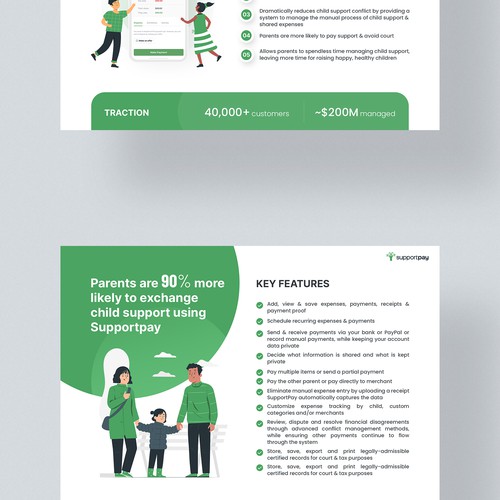 Modern informational flyer for a mobile and web application Design by P A L