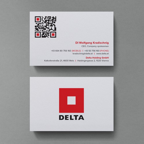 DELTA Business Card Relaunch Design by Birendra Chandra Das