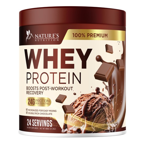 Tasty Whey Protein Chocolate Design Needed for Nature's Nutrition Design réalisé par UnderTheSea™