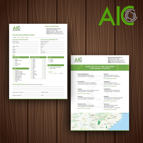 Advanced Imaging Centers Order Form and infographic Design by Bisht-Graphic