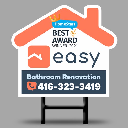 Easy Renovation Lawn Sign Design by Dzhafir