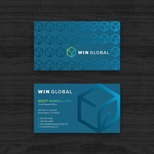 WIN Global Business Card Design Design by Rakibh