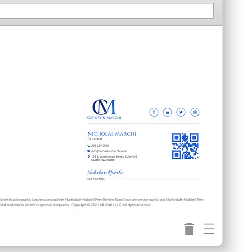 Signature Block for a Modern Law Office Design by Iconic Graphic