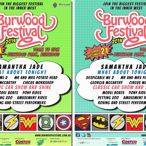 Burwood Festival SuperHero Promo Poster デザイン by AlinaAv